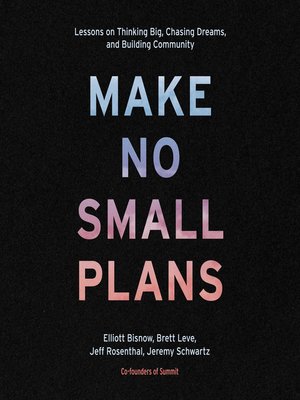 Make No Small Plans - Audiobook